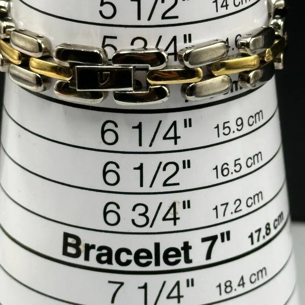 Gruen Watch Women Silver Gold Two Tone 20MM Round Dial New Battery 6.25